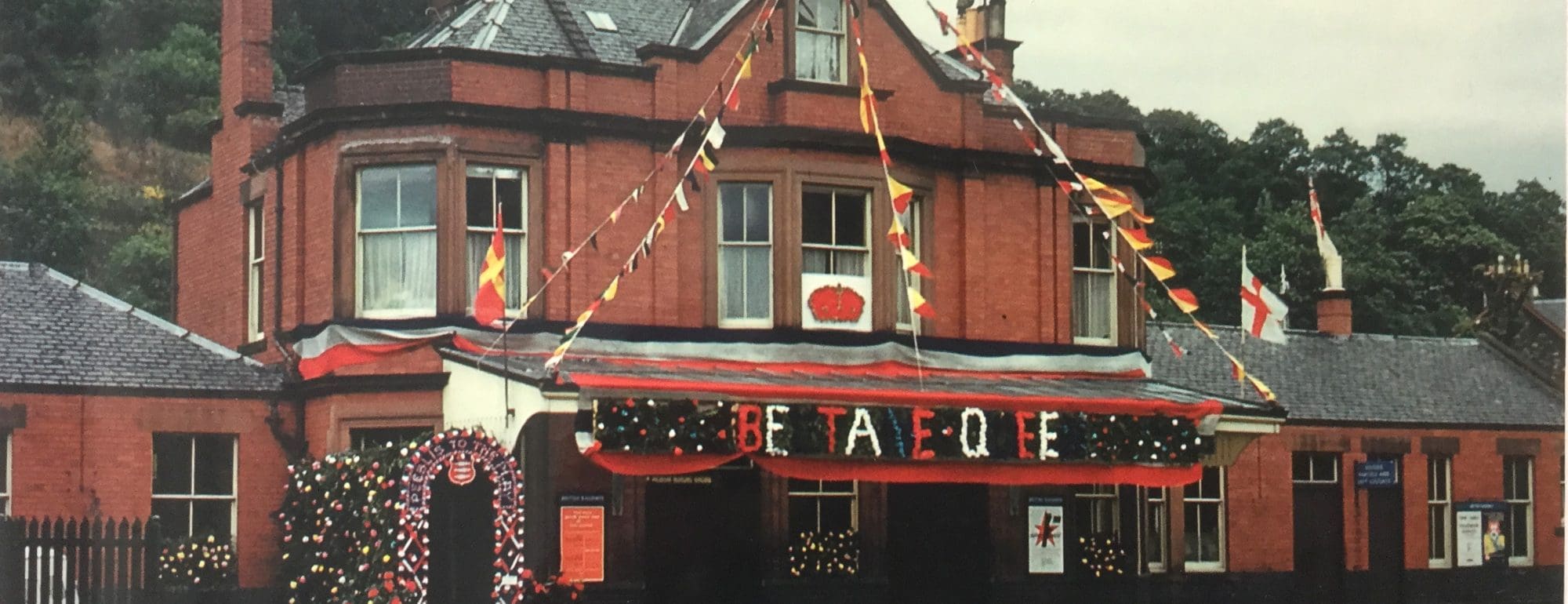 North British Railway Station in 1961 when the station masters daughter was the Beltane Queen.