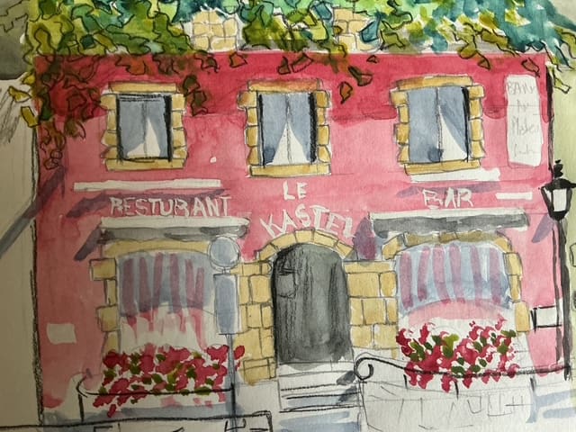 Cafe Bar in Brittany by Jennifer Henderson